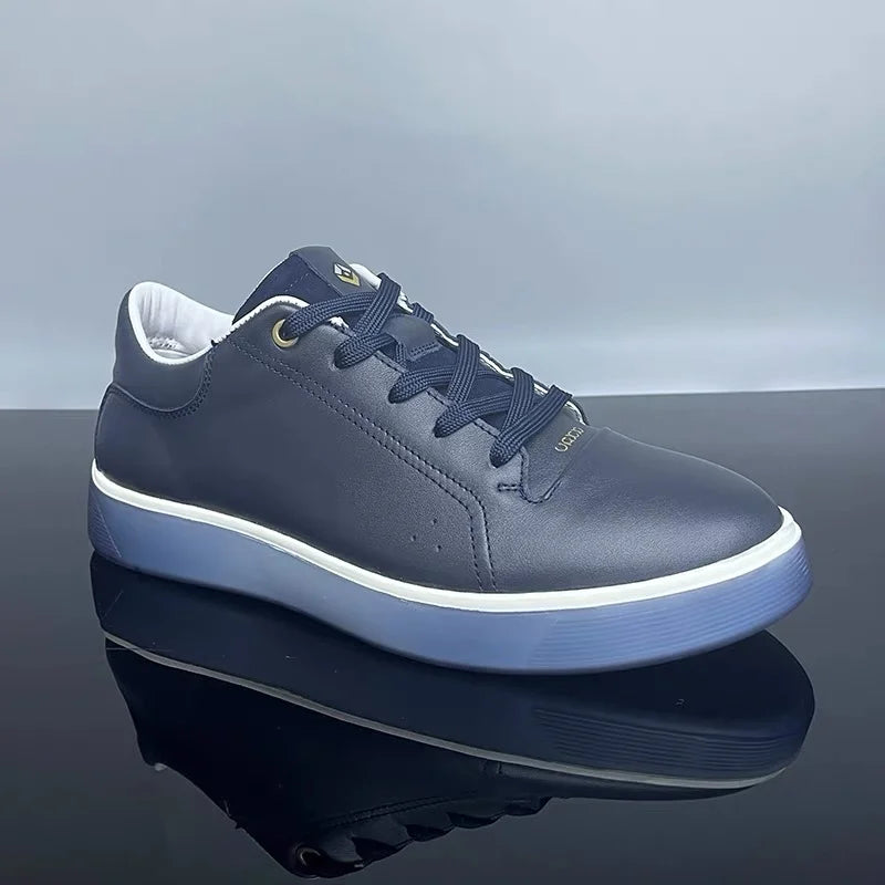 Fashion Genuine Leather Men Sneakers Breathable Comfort Classic Casual Shoes Mens Outdoor Walking Shoes Couple Footwear