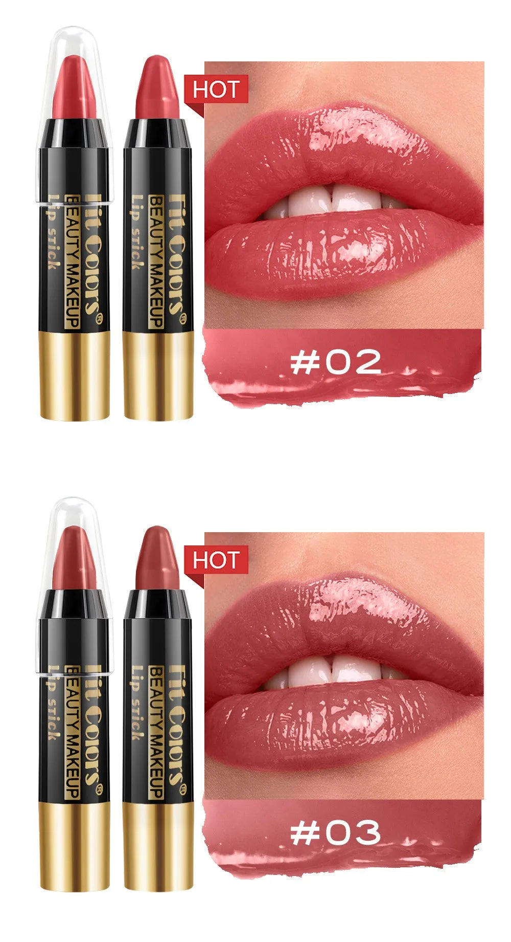 Moisturizing Crayon Lip Gloss Stick Velvet Long Lasting Non Stick Cup Lip Balm Waterproof Jelly Tint Lipstick Liner Pen Makeup
