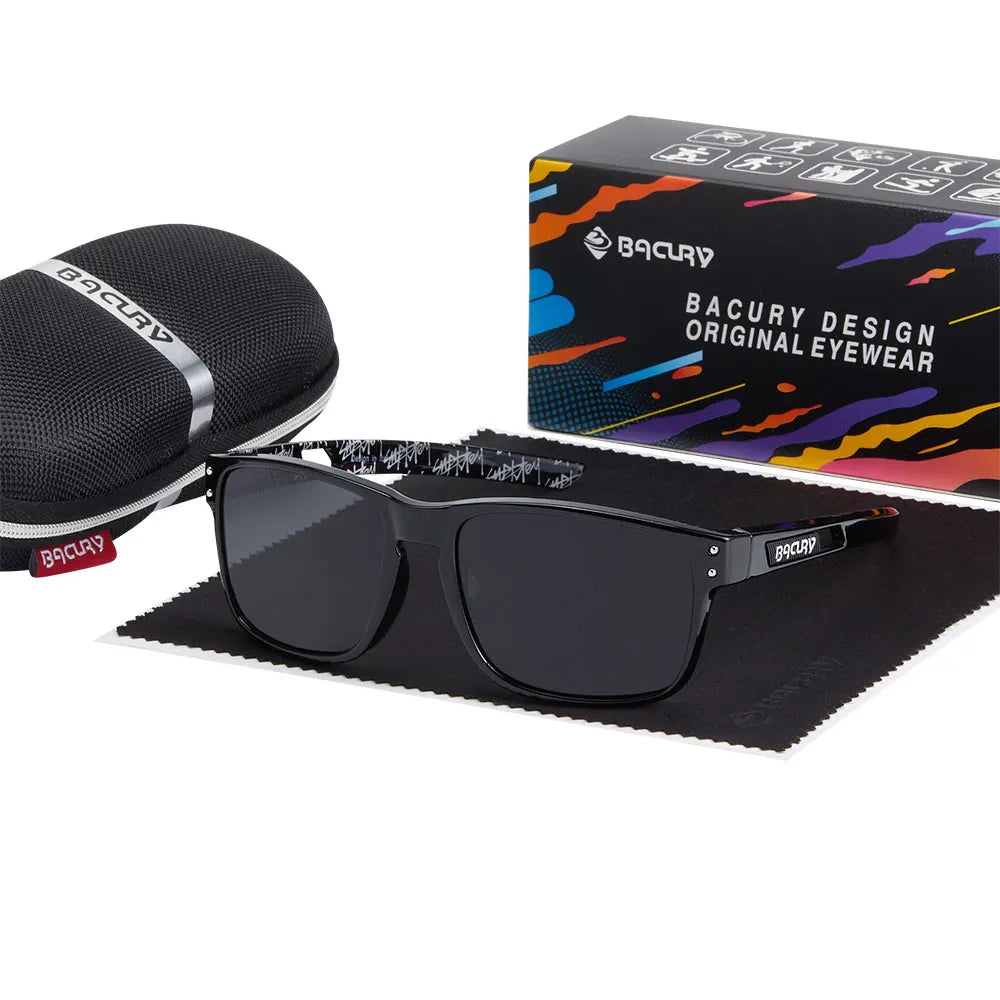 BACURY Fashion Sports Sunglasses for Men High Quality TR-90 Ultra Light Comfortable Frame for Women Outdoor Activity Sunglasses