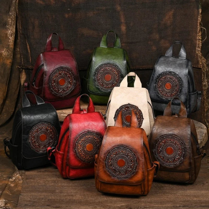 MOTAORA 2025 New Retro Women Bags Designer Leather Luxury Backpack For Woman Large Capacity Bag Women's Stylish Travel Backpacks