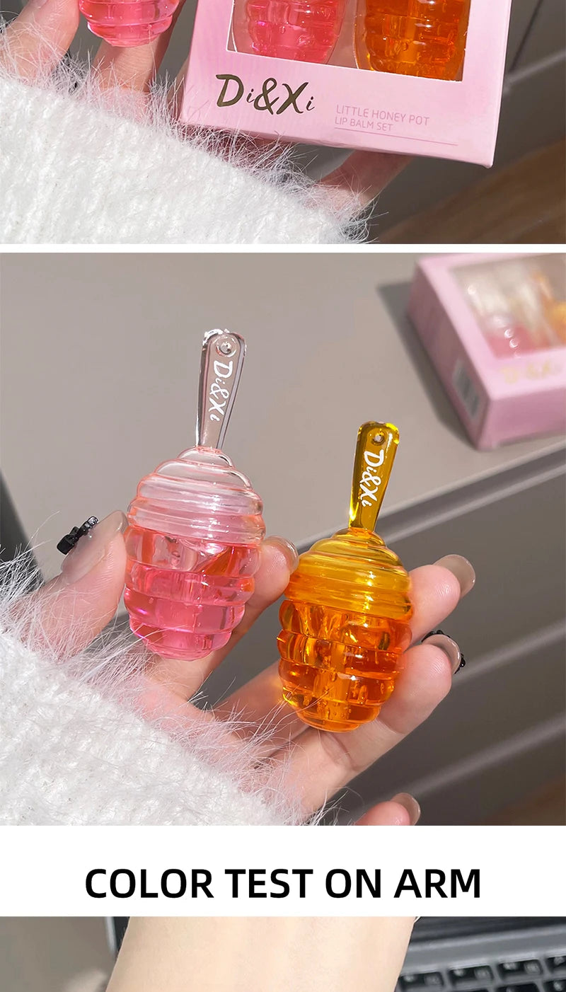 Honeypot lip oil set box Moisturizing hydrating layer mist lipstick all match lip moisturizing lip toot lip gloss parity