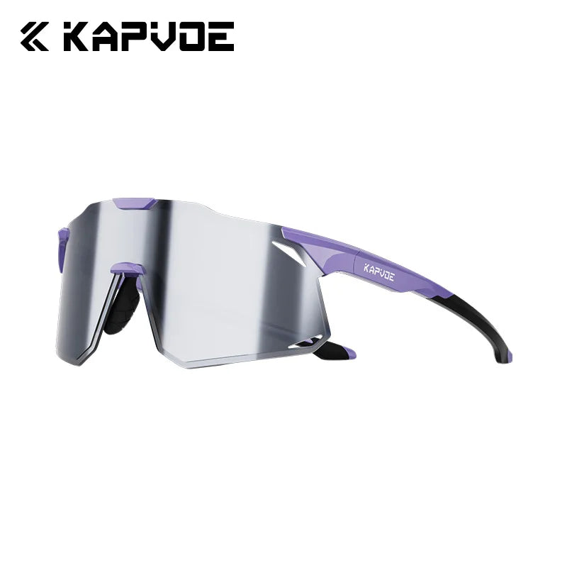 KAPVOE New Outdoor Cycling Sunglasses Men Women Mountain Bicycle Sports Eyewear MTB Bike Cycling Glasses UV400 Running Goggles