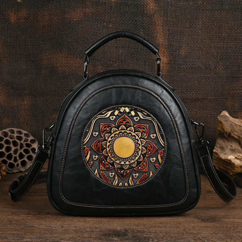 MOTAORA Vintage Handmade Women's Bag 2025 New Embossed Leather Female Bags For Women Luxury Handbags Ladies Shoulder Bags Bolsas