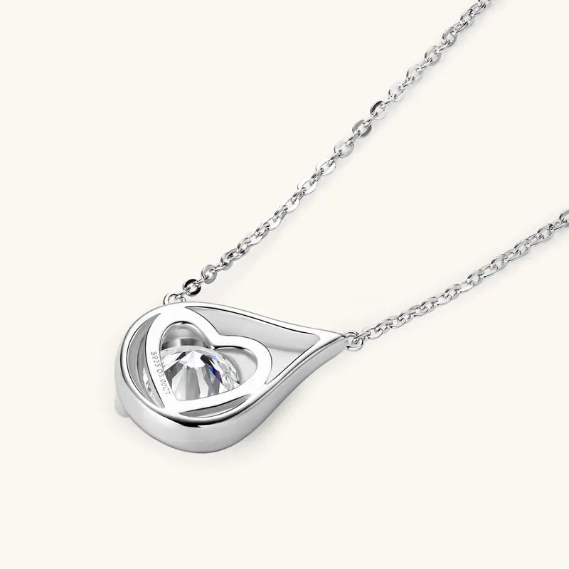 Lnngy Certified GRA 6.5mm/8mm/9mm Moissanite Necklace 925 Sterling Silver Waterdrop Pendant Necklaces For Women Neck Jewellry