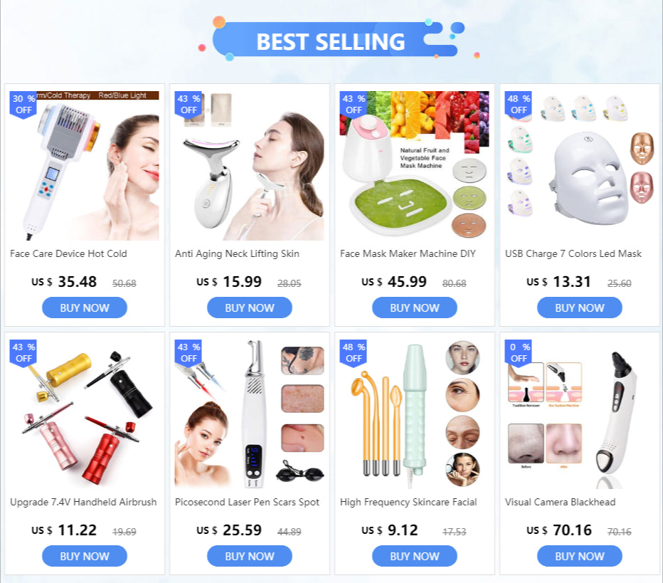 Led Face Neck Mask Light Therapy 7 Colors Photon Blue Red Light Maintenance Beauty Skin Rejuvenation Home Facial Skin Care Mask