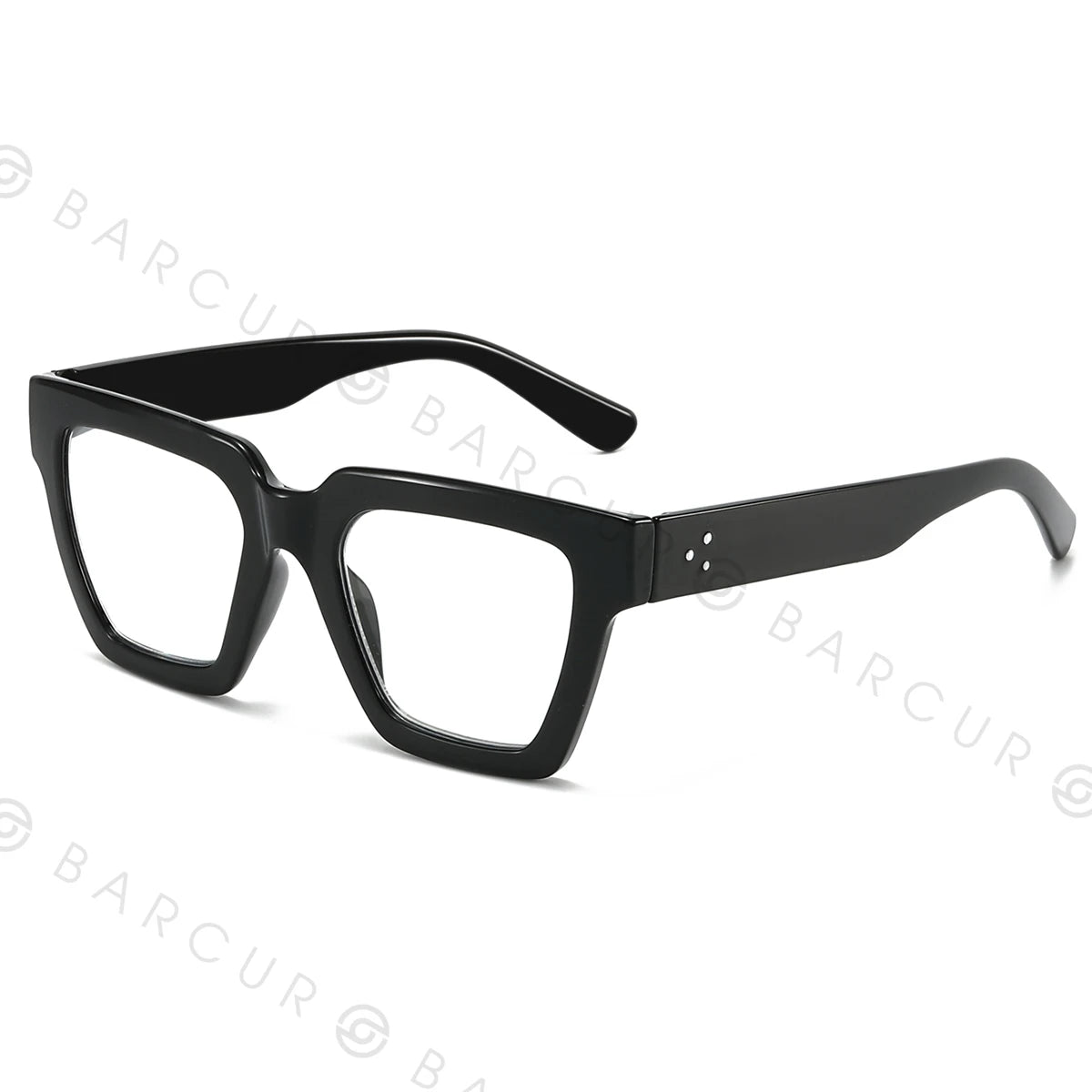 BARCUR Fashion Men and Women Reading Glasses Large PC Square Thick Frame Computer Glasses +1.0 to +3.5 Degree Presbyopia Glasses