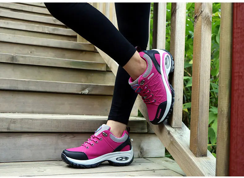 Women Sports Shoes Platform Sneakers Fashion Outdoor Hiking Non-Slip Casual Shoes Low Top Running Shoes Women Footwear