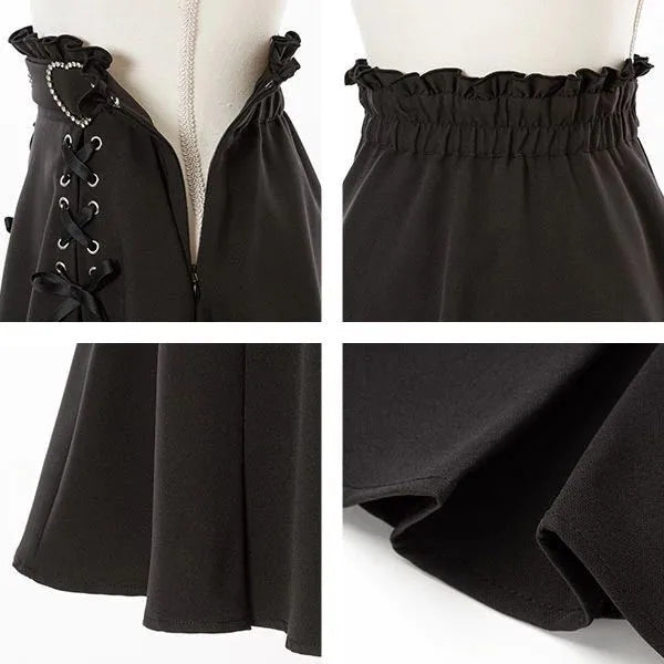 2025 Y2k Aesthetic Harajuku Style Sweet Girl High Waist Mini Bandage Skirt Slim Women Solid Streetwear Gothic Jk Saia Feminina