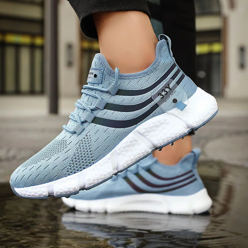 New Men's Sneakers Thick Sole Comfortable Casual Shoes Men Breathable Running Shoes Summer Man Tennis Shoes Large Size Men Shoe