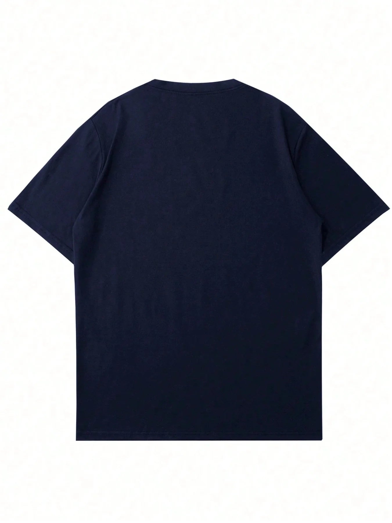 Men's summer 100% pure cotton fashionable casual sports loose geometric pattern printed round neck short sleeved T-shirt top