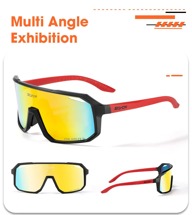 SCVCN Polarized Sunglasses for Men MTB Cycling Glasses Outdoor Sports Bike UV400 Goggles Women Road Bicycle Cycling Glasses New