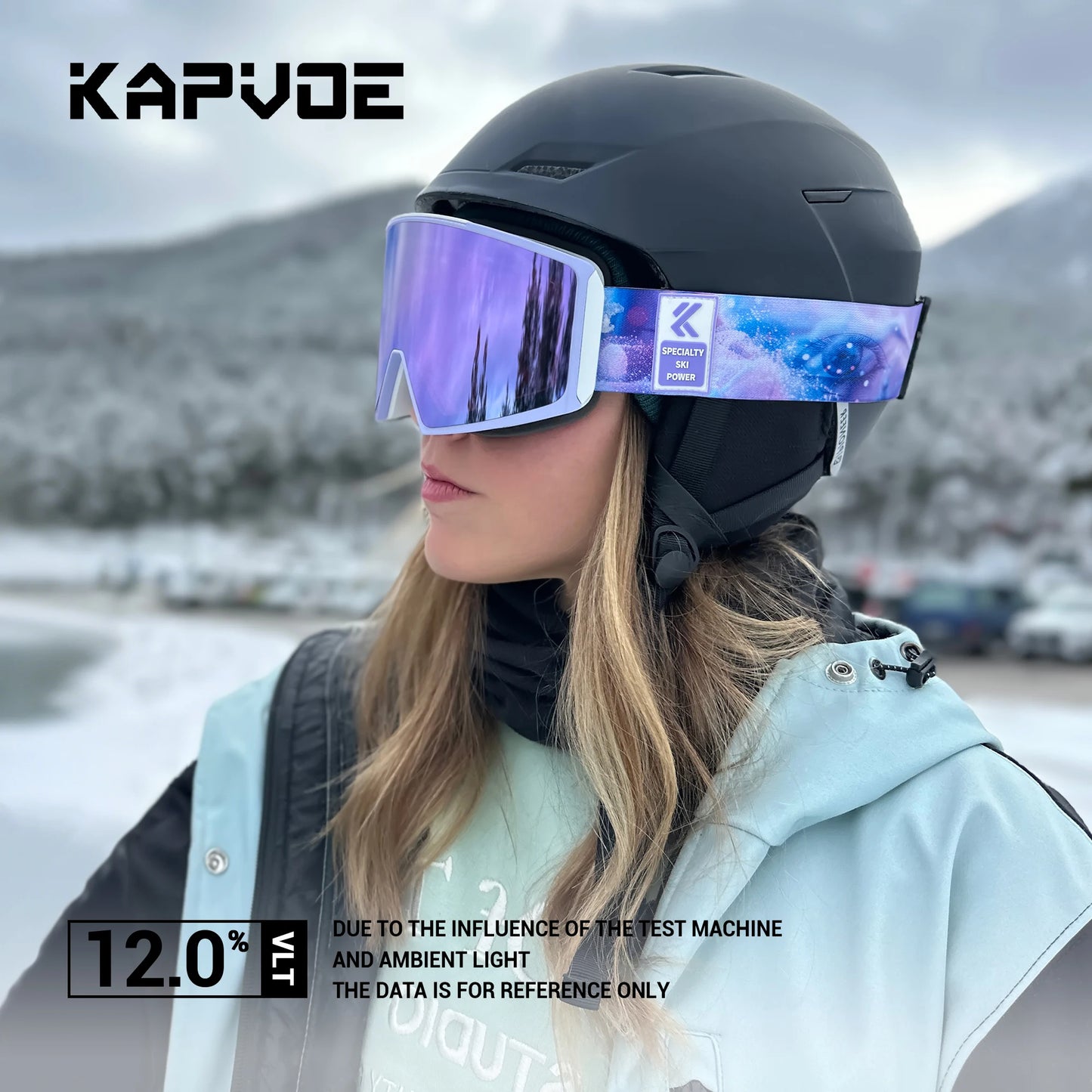 KAPVOE New Ski Snowboard Mask Goggle Men Women UV400 Protection Snow Glasses Magnetic Attraction Anti-Fog Skiing Goggles Adult