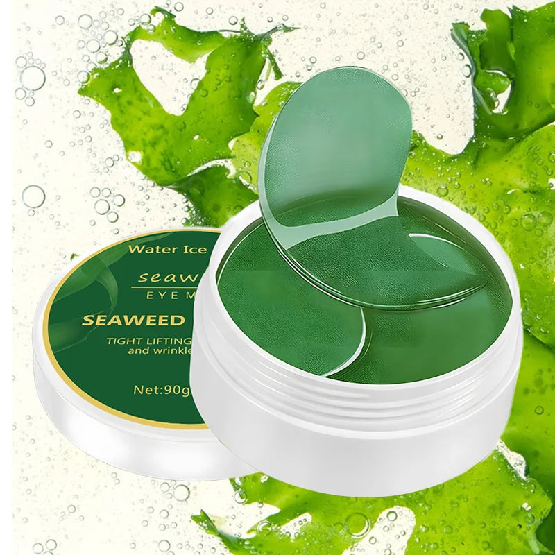 60pcs seaweed hyaluronic acid eye mask to remove dark circles collagen eye patch facial care products