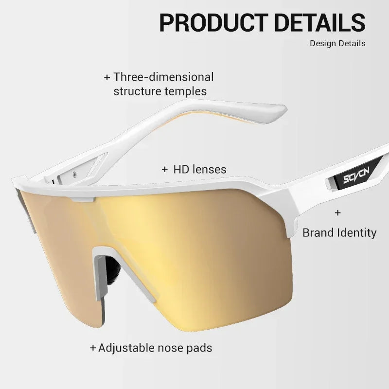SCVCN New Outdoor Sunglasses Men Road Driving Bike Cycling Glasses Sports Hiking Running Women Bicycle Cycling UV400 Goggles