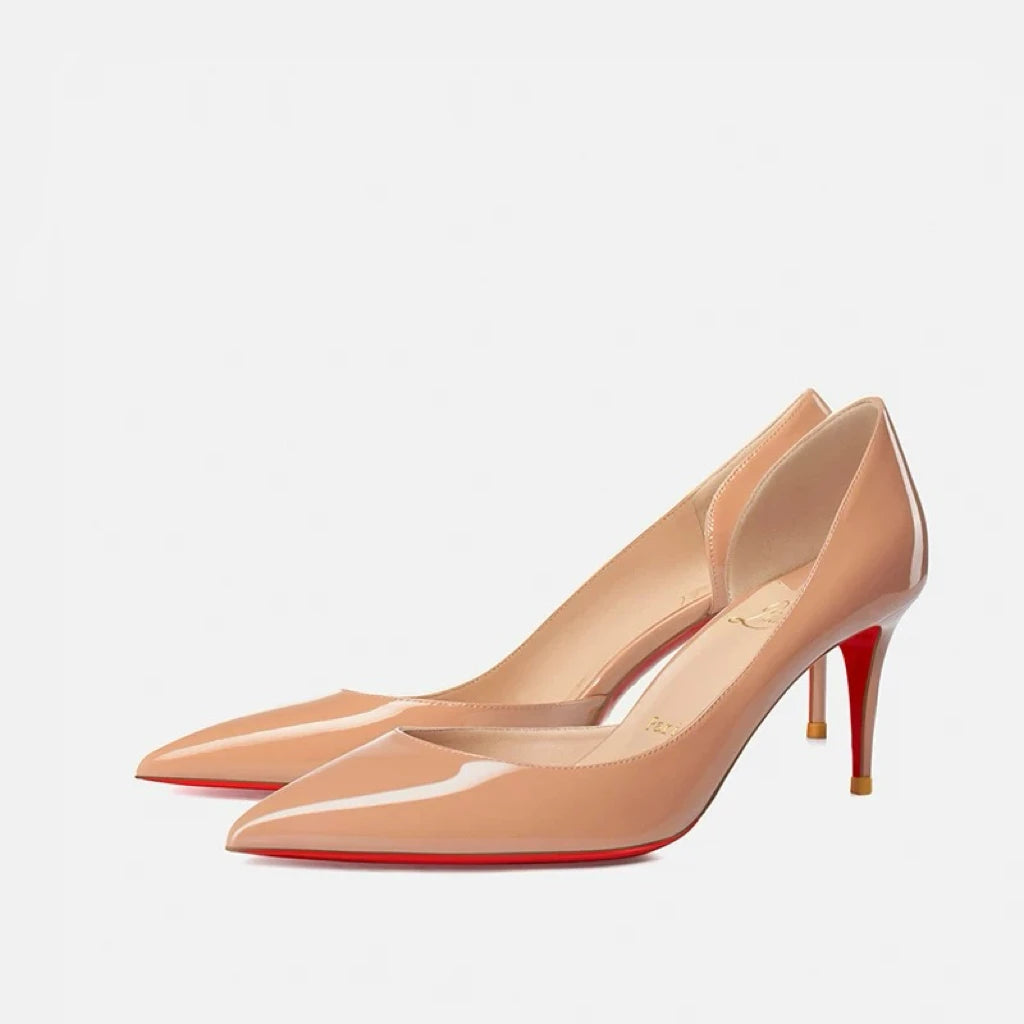 Women's heels 2025 Leather Luxury Pumps Red Bottom High Heels Pointed Toe High Heels Elegant Stiletto Party Ladies Shoes Woman