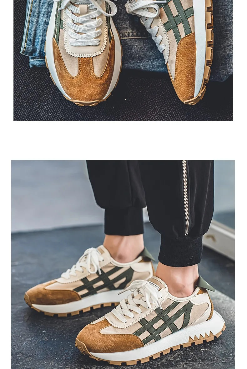 New men's trendy versatile casual sports shoes, men's thick-soled lightweight non-slip breathable trendy shoes кроссовки мужские