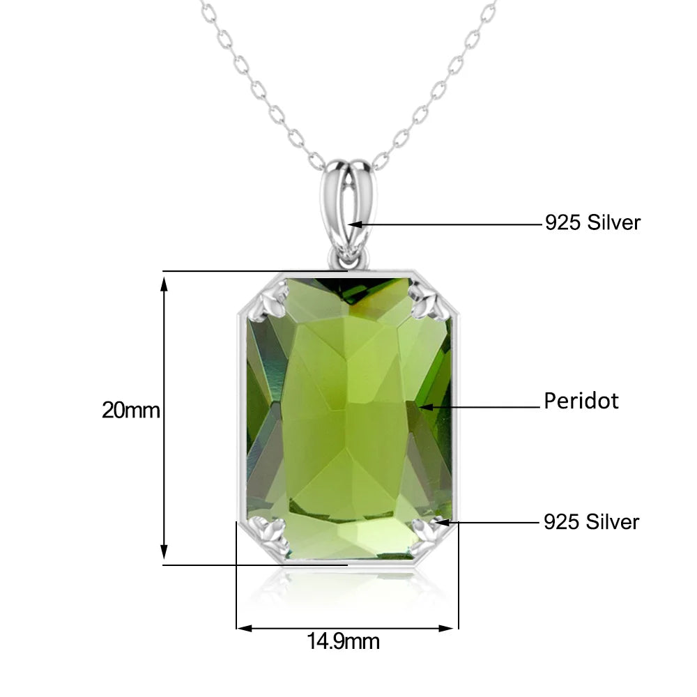 Real 925 Sterling Silver Aquamarine Necklace Pendant Anniversary Banquet Accessories Woman Fine Jewelry 2022 New Without Chain