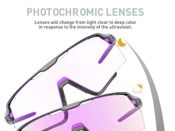 Kapvoe Photochromic Sunglasses Outdoor Bicycle Cycling Glasses MTB Driving Bike Eyewear Women Man Sports Hiking UV400 Goggles