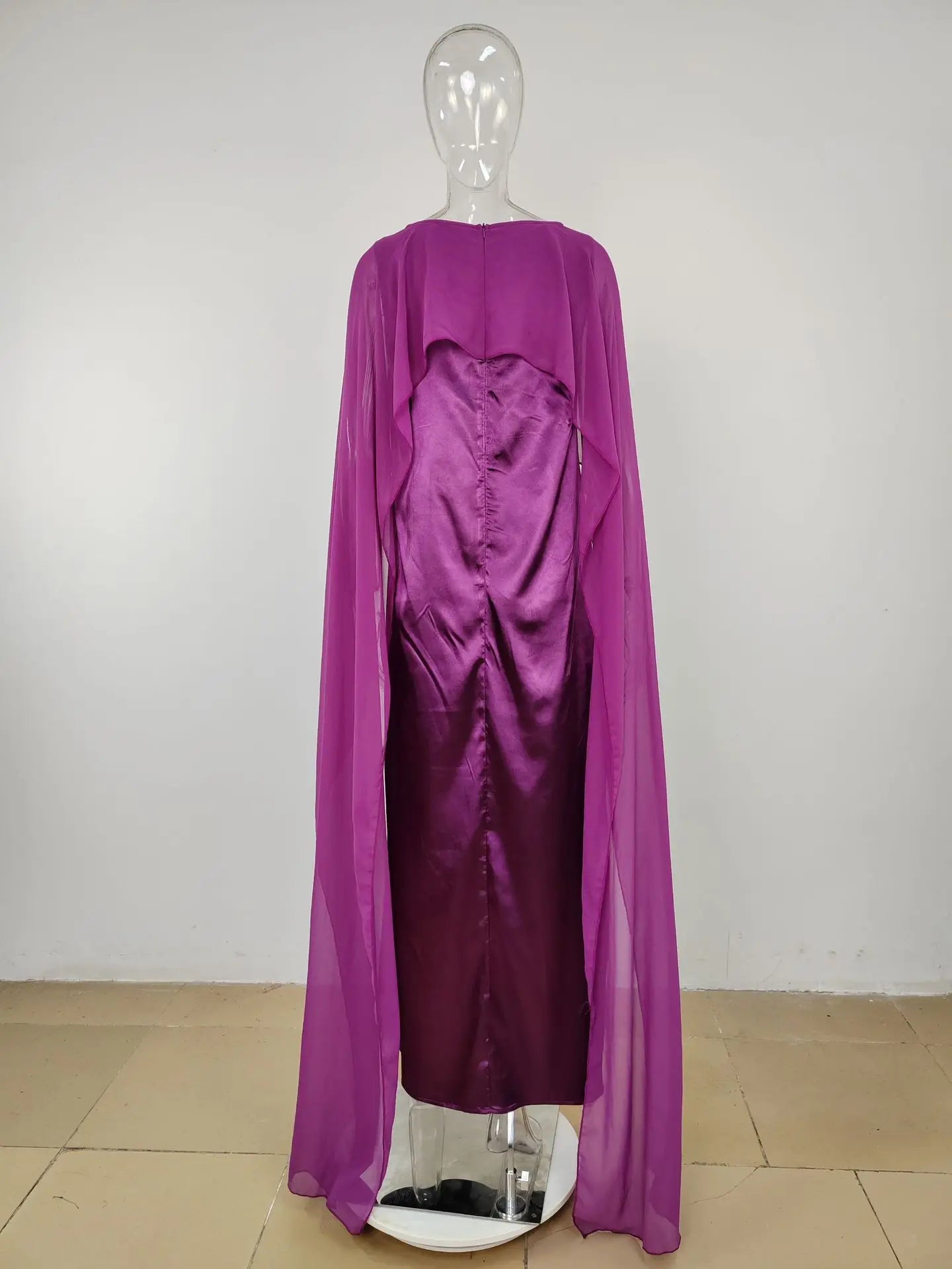 Women Dress Long Dresses Solid Round Neck Full Sleeve Casual Regular Loose Fit Elegant Splice High Waist Vestidos