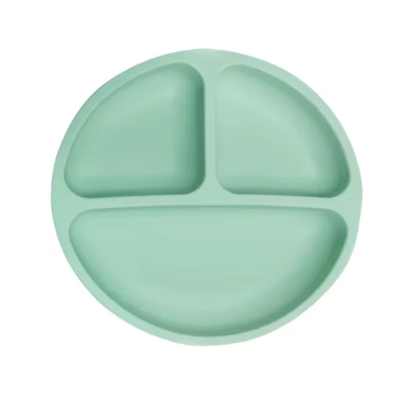 Silicone Tableware Children's Dinner Plate Divided Dinner Plate Auxiliary Training Tableware Set Snack Bowl