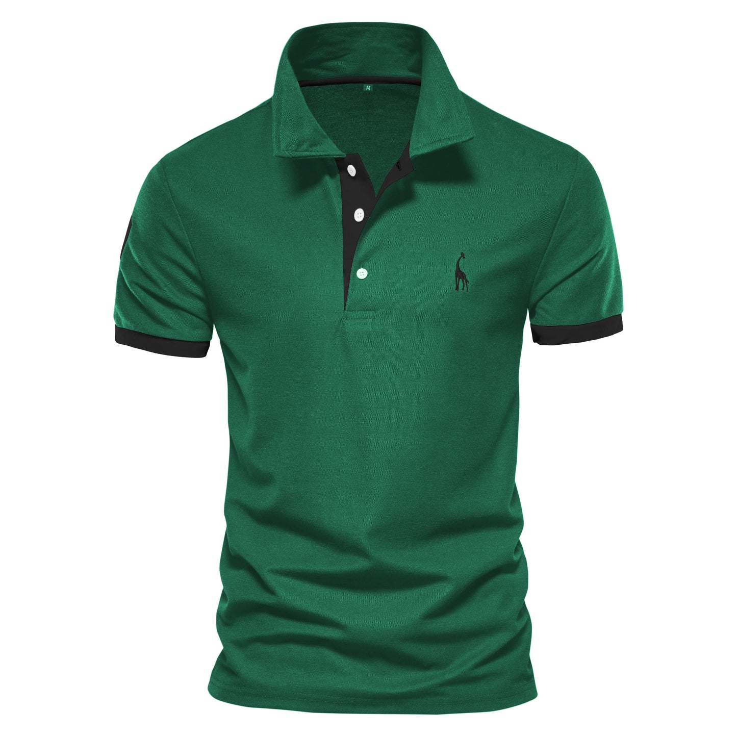 Polo style Giraffe Shirt Men Quality Embroidery Summer Short Sleeve Polo Casual Business Social Mens Polos BR Size
