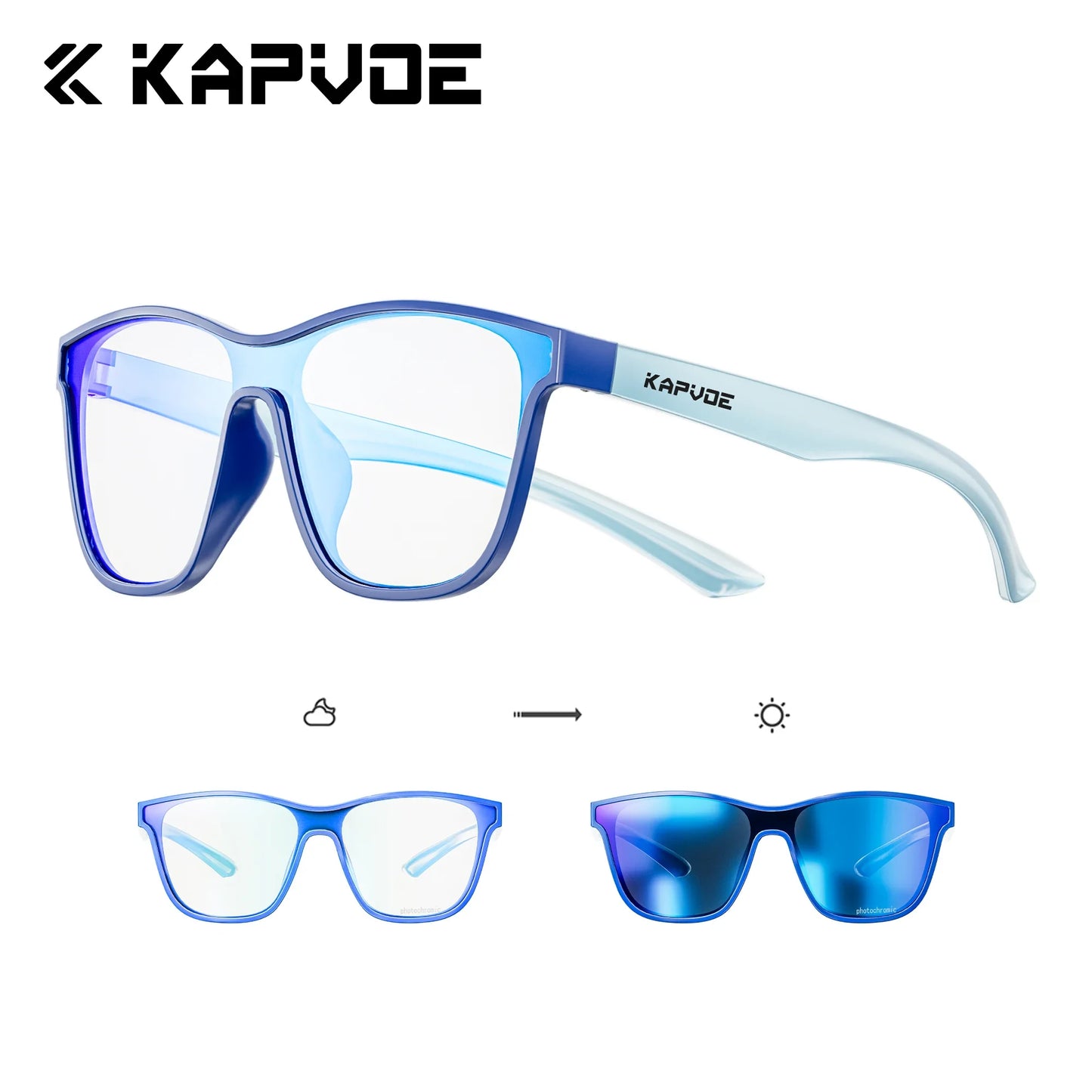 Kapvoe Photochromic Polarized Sunglasses For Men And Women Driving Glasses Glasses Sports Glasses Running Lightweigh Glasses