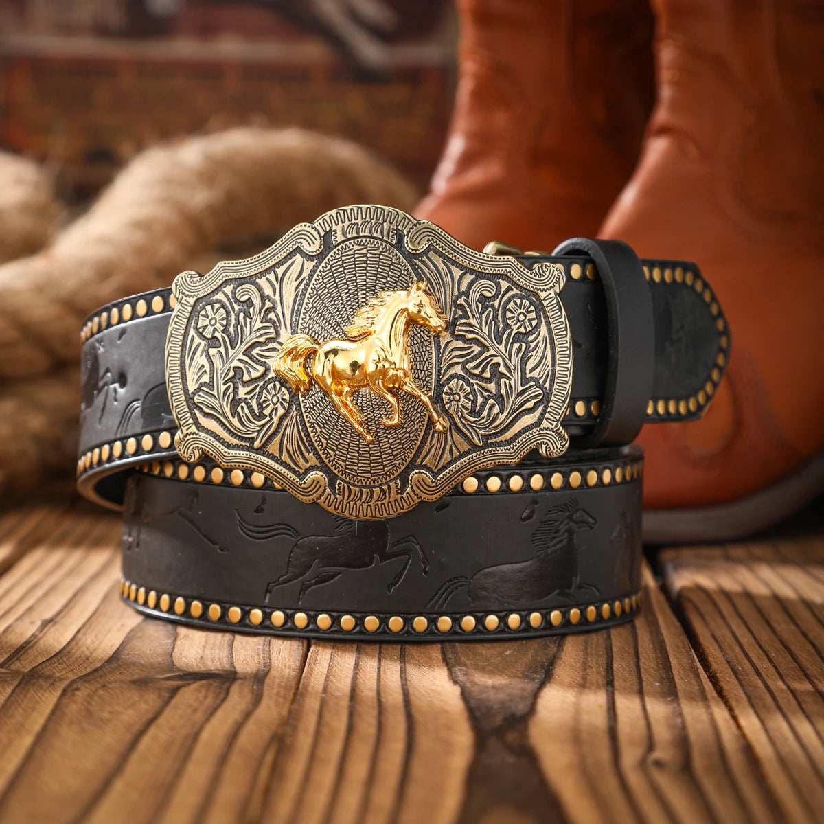 Vintage meets fashion! Alloy buckle PU belt, suitable for both men and women, to create a personalized Western style