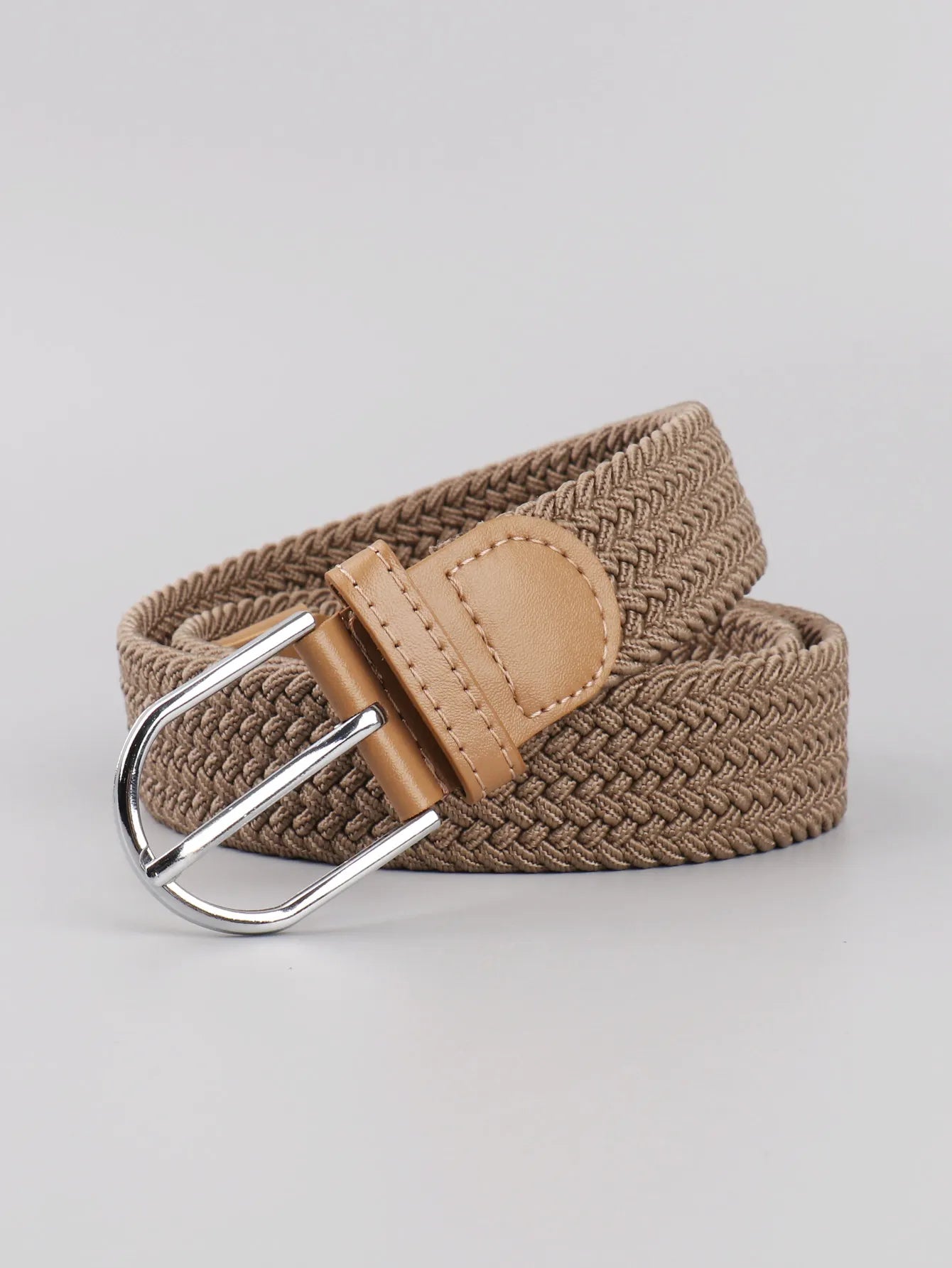 Stretch Canvas Leather Belts for Men Female Casual Knitted Woven Military Tactical Strap Male Elastic Belt for Pants Jeans