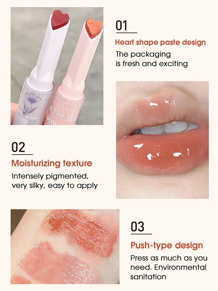 Gege bear flower words honey lipstick moisturizing mirror gloss jelly love lipstick lipstick pen