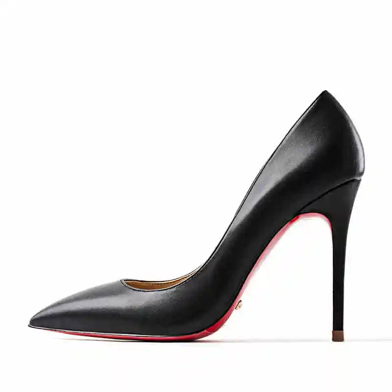 12cm (3) Women’s Patent Leather Pointed-Toe High Heels – 12cm Thin Heel