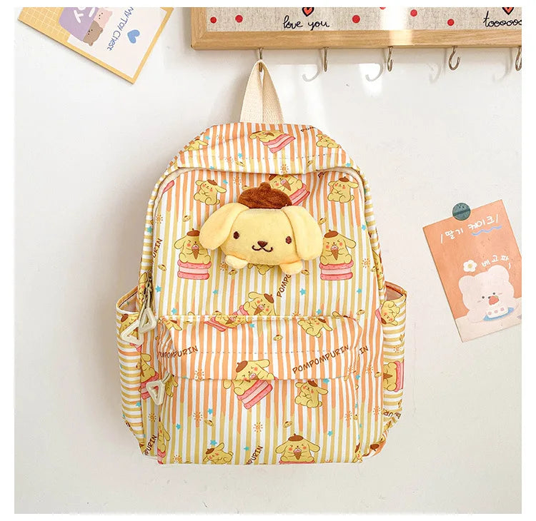 Sanrio Hello Kitty Kuromi Cinnamoroll New Fashion Children's School Bag Cute Large Capacity Kids Backpack College Bag