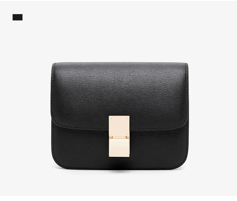 Women Shoulder Bag Female Split Leather Ins Vintage Messenger Lady Small Square Palm Texture Printing Box Flap Underarm Bag 2022