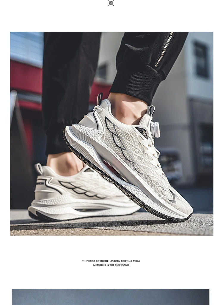 Summer Breathable Casual Sports Shoes for Men, New Fashion Trend, Versatile Breathable Mesh Swivel Buckle Running Shoes, Suitable for Daily Wear in Outdoor Sports