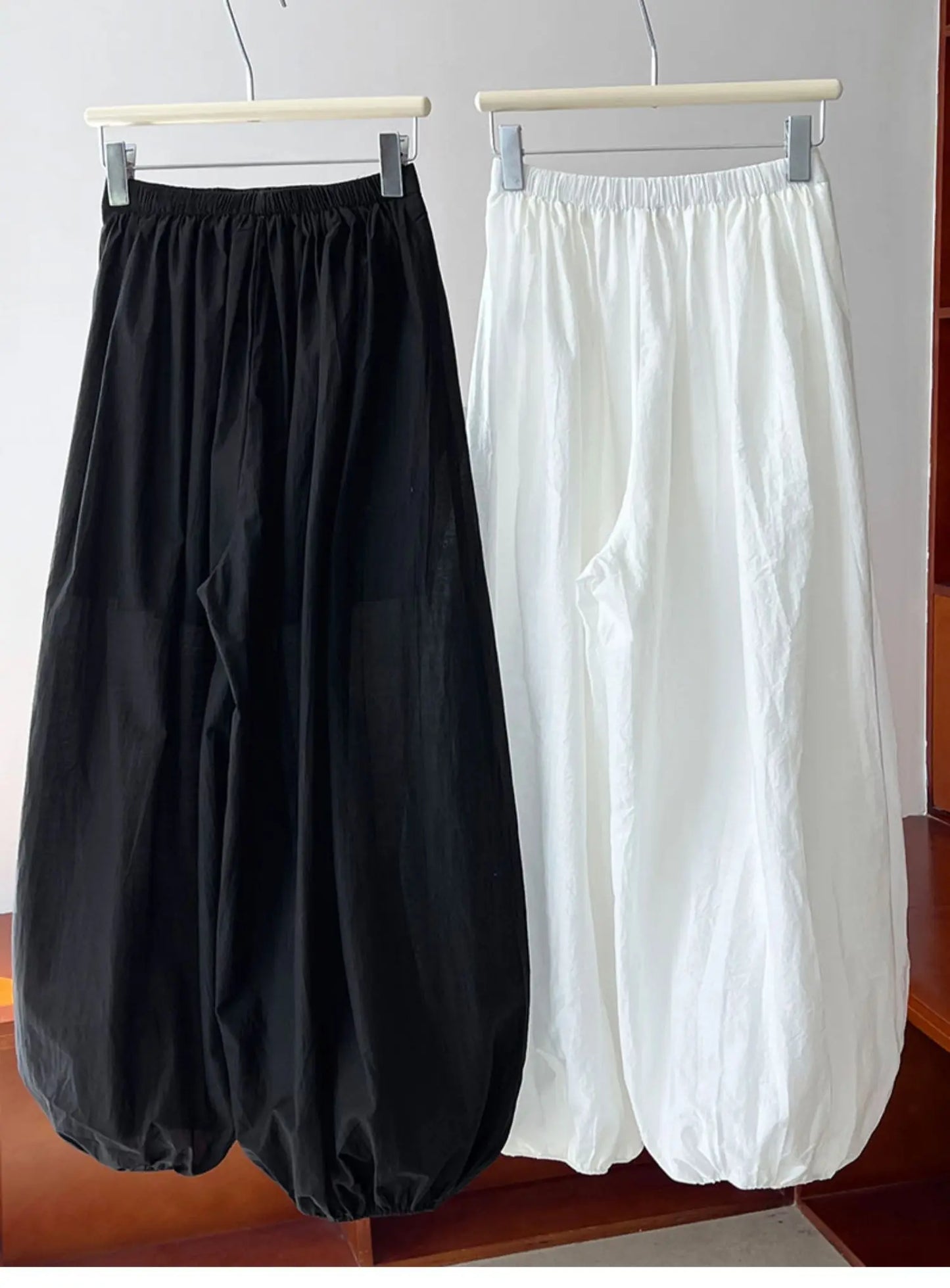 Oversized Bloomers 2025 New Summer Elegant Fashion Women Lantern Pants Casual Loose Breathable Cotton Wide Leg Pants