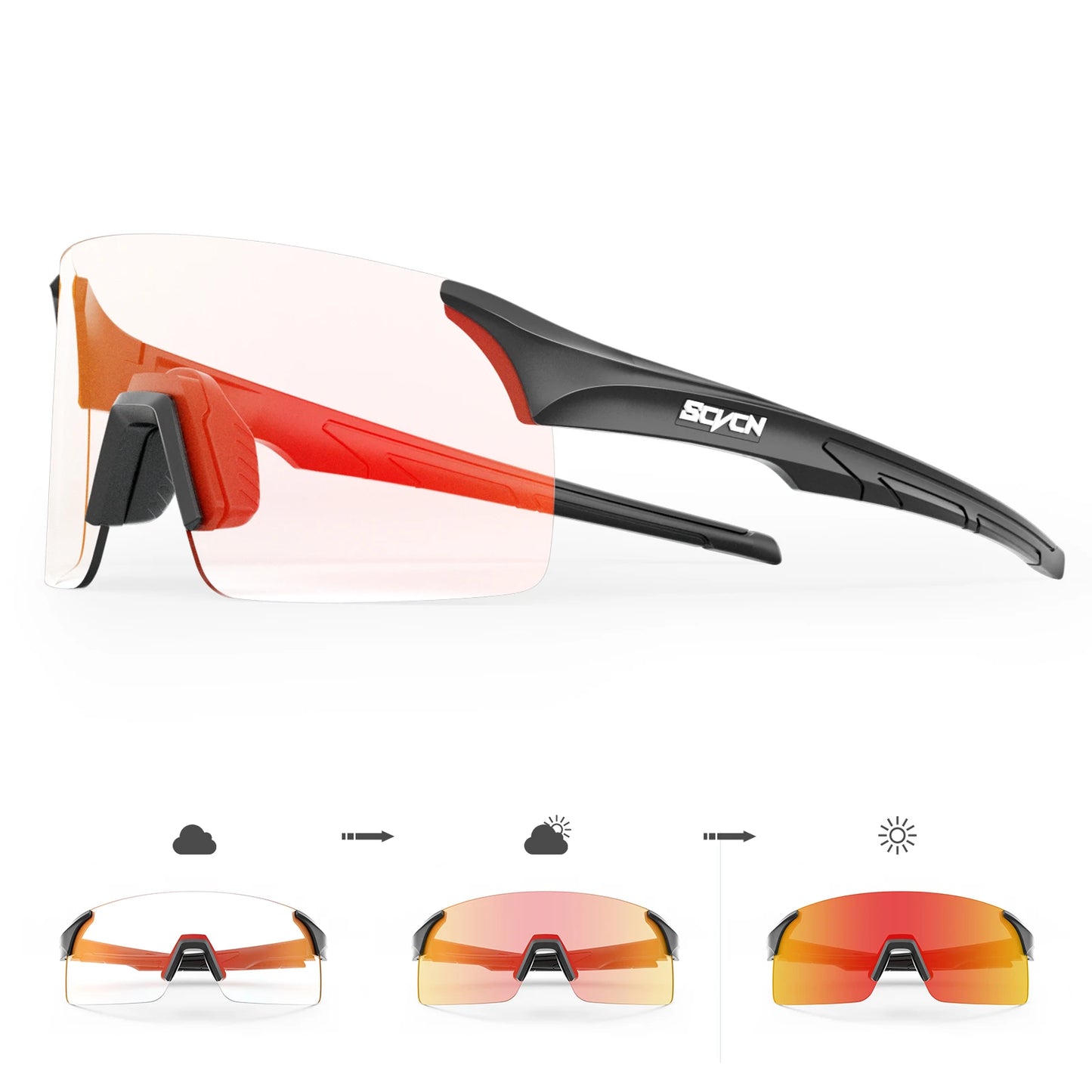 SCVCN Photochromic Sunglasses Outdoor Sports Bike Cycling Glasses Man MTB Climbing Glasses Eyewear Women Driving Bicycle Goggles