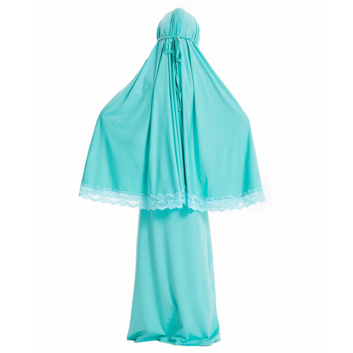 Dubai Abaya Children Robe Middle East Islamic Girls Headscarf Kaftan Arab Ramadan Eid Muslim Kids Prayer Hijab Skirts Set Modest