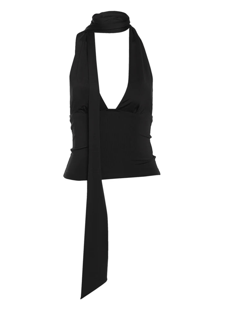 Backless Irregular Scarf Tank Top – Sexy Summer Streetwear Vest