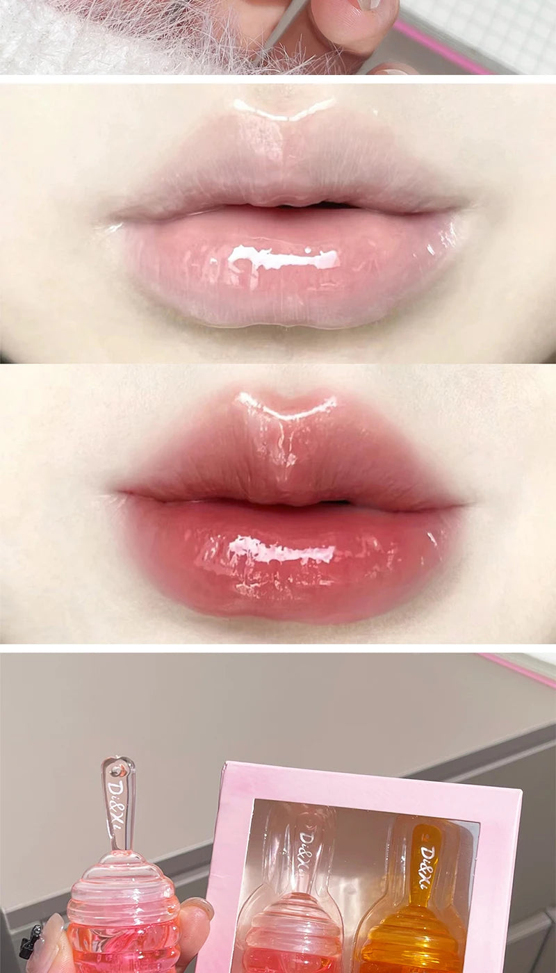 Honeypot lip oil set box Moisturizing hydrating layer mist lipstick all match lip moisturizing lip toot lip gloss parity