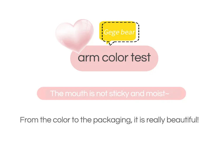 Silky Glossy Lipstick Gege Bear Pump Lips Moisture Water Bomb Comfortable Ultra Sheen Non-Stick Cup Lip Balm