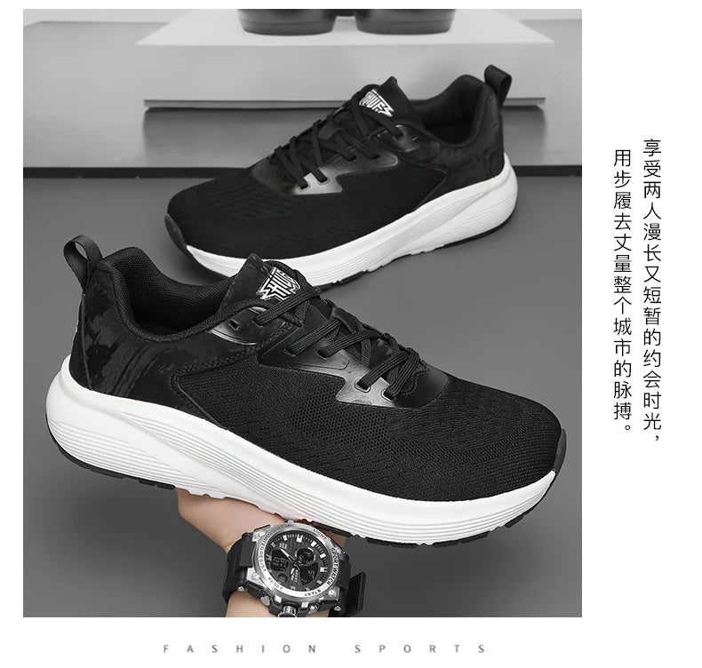 Couples breathable mesh casual sports shoes summer new non-slip outdoor running shoes plus size light men and women's sneakers