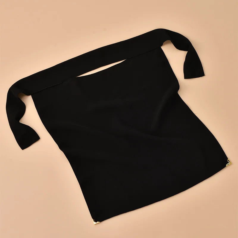 Black Chiffon Scarf Tie Back Niqab New Pearl Face Cover Muslim Prayer Khimar Niqab Face Cover for Women Solid Color Shawls