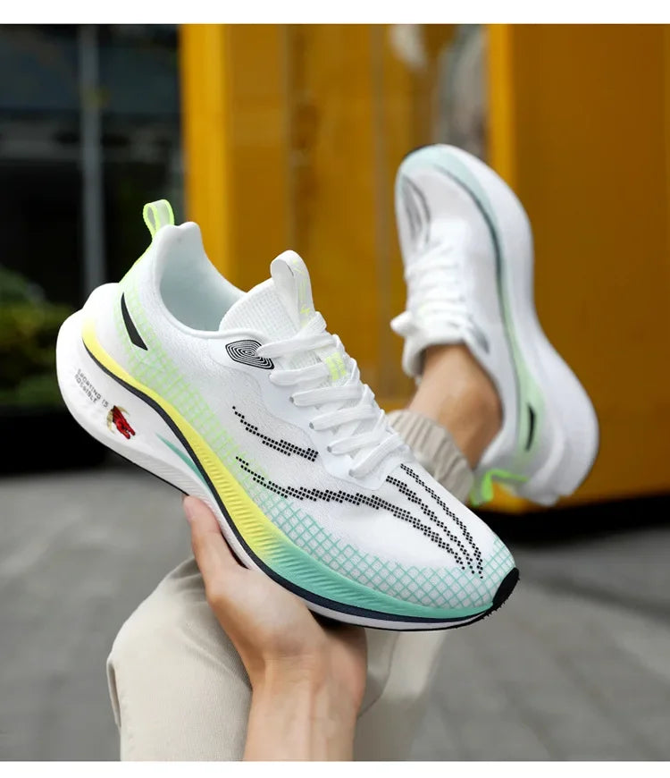 New Red Rabbit 7 Couple Carbon Board Mesh Breathable Sports Shoes Elderly Trendy Shoes Men's Casual Running Shoes Summer EVA Upp