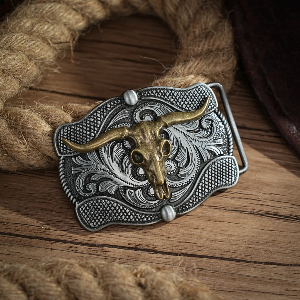 Men & Women-Western-Cowboy-PU Leather-Belts - Vintage Belt Floral Engraved Buckle Belt for Jeans