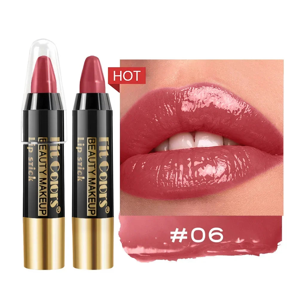 Moisturizing Crayon Lip Gloss Stick Velvet Long Lasting Non Stick Cup Lip Balm Waterproof Jelly Tint Lipstick Liner Pen Makeup