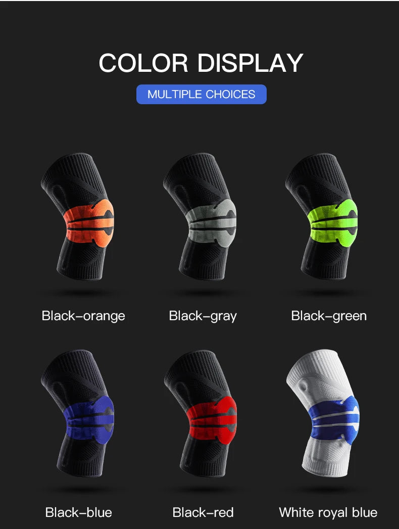 High Elastic Knee Support Brace Kneepads Adjustable Patella Basketball Volleyball Safety Guard Strap Protector Knee Pads