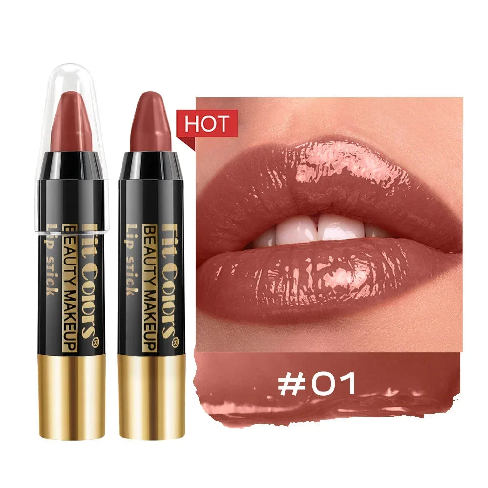 Moisturizing Crayon Lip Gloss Stick Velvet Long Lasting Non Stick Cup Lip Balm Waterproof Jelly Tint Lipstick Liner Pen Makeup
