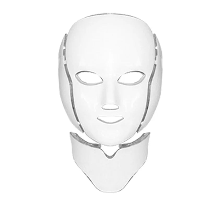 Led Face Neck Mask Light Therapy 7 Colors Photon Blue Red Light Maintenance Beauty Skin Rejuvenation Home Facial Skin Care Mask