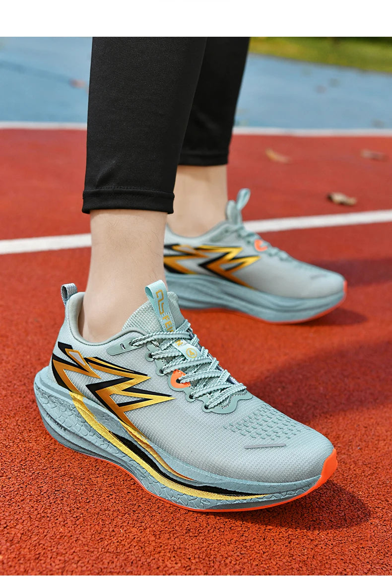 Carbon Plate Marathon Men Sports Running Shoes Air Cushion Lightweight Women Athletic Gym Sneakers Hiking Jogging Footwear