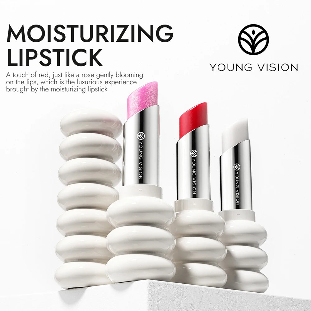 YOUNG VISION 6 Colors Fine Shimmer Nourishing Light Lipstick Long Lasting Colors Easy to Apply Lip Moisturizing Lipstick