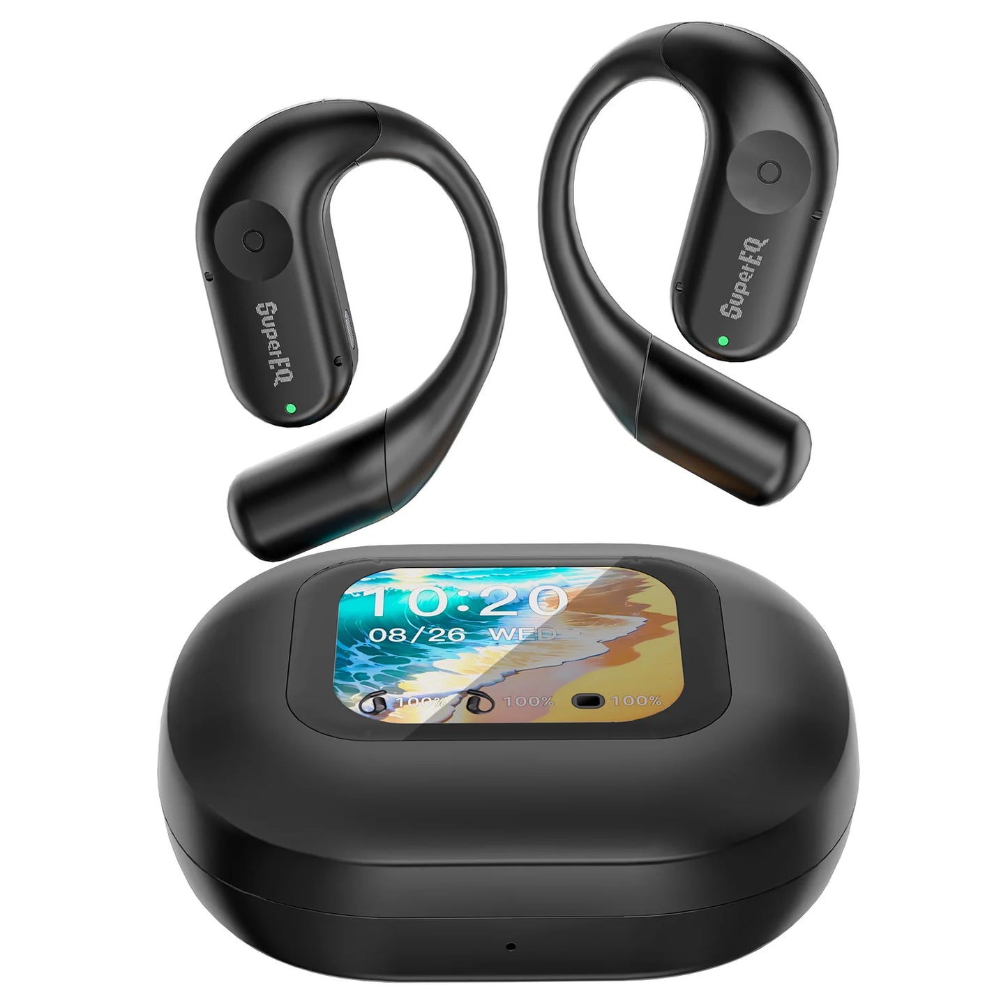 Oneodio SuperEQ 801/802 Wireless Bluetooth Earphones Open Ear Headphones With LED Display Screen Ear Hook Air Conduction Earbuds